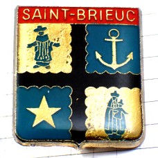 ブローチ・星やイカリ錨の紋章ブルターニュ地方サン＝ブリュー司教区 SAINT-BRIEUX BROCHE DIOCESE BRETAGNE ANCRE FRANCE