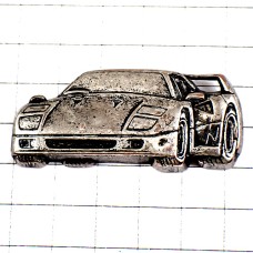 ピンバッジ・フェラーリ車F40銀色シルバー FERRARI-F40 ITALIA