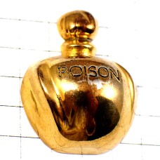 ピンバッジ・クリスチャンディオール香水壜プワゾン金色 CHRISTIAN-DIOR POISON FRANCE