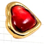 ブローチ・イヴサンローランYSL/赤いハート型 YVES-SAINT-LAURENT FRANCE BROOCH