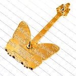 ピンバッジ・ハードロックカフェ店メキシコのアカプルコ蝶々エレキギター音楽楽器 HARD-ROCK-CAFE GUITAR ACAPULCO MEXICO