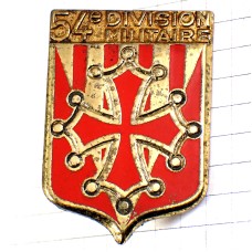 ブローチ・オック地方の十字ミリタリーフランス軍 54E-DIVISION-MILITAIRE 54DM CROIX-D-OCCITANIE FRANCE