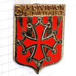 ブローチ・オック地方の十字ミリタリーフランス軍 54E-DIVISION-MILITAIRE 54DM CROIX-D-OCCITANIE FRANCE