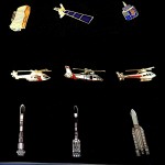 ピンバッジ・アエロスパシアル社18個セット人工衛星ロケット飛行機ヘリコプター箱付き AEROSPATIALE EADS AIRBUS FRANCE