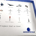 ピンバッジ・アエロスパシアル社18個セット人工衛星ロケット飛行機ヘリコプター箱付き AEROSPATIALE EADS AIRBUS FRANCE