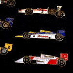 ピンバッジ・ホンダF1車セット８個アイルトン・セナ HONDA JAPAN AYRTON-SENNA MARLBORO CAMEL MOBIL-OIL