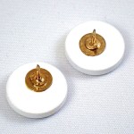 ピンバッジ・NEW!イカリ錨ロープ綱ボート船ヨット木製２個 PAINTED WOOD BOAT ANCHOR