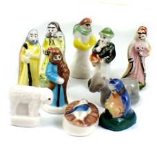 フェブ・クレッシュ生誕祭クリスマス飾り１０個 FEVE JESUS CRECHE MARIE JOSEPH ROIS-MAGES