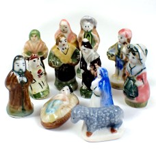 フェブ・クレッシュ生誕祭クリスマス飾り１２個 FEVE JESUS CRECHE MARIE JOSEPH ROIS-MAGES