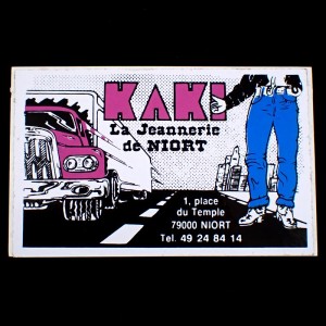 ステッカー・カキKAKIジーンズ洋服トラック大型車 KAKI JEANS FRANCE