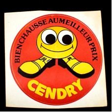 ステッカー・黄色い靴のニコちゃんマーク CENDRY SMILEY FRANCE