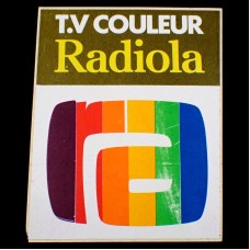 ステッカー・カラーテレビTVモニターＲＡ文字アルファベット RADIOLA FRANCE