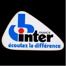 ステッカー・ラジオ局フランスアンテール三角 FRANCE-INTER FRANCE