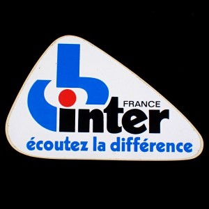 ステッカー・ラジオ局フランスアンテール三角 FRANCE-INTER FRANCE