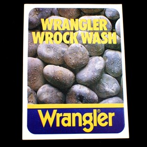 ステッカー・ラングラー服ロックウォッシュ石ころ写真ジーンズ洋服 WRANGLER JEANS USA