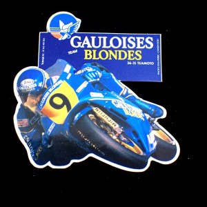 ステッカー・バイク二輪オートバイ青ゴロワーズ煙草タバコ９番