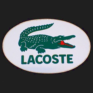 ステッカー・ラコステのワニ鰐グリーン緑色 LACOSTE FRANCE