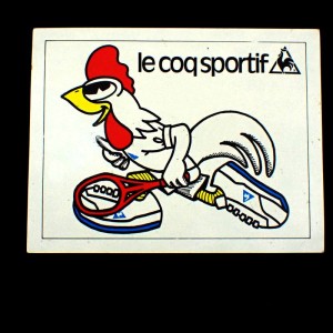 ステッカー・ルコックスポルティフ雄鶏にわとり鳥のテニス選手 LE-COQ-SPORTIF FRANCE