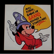 ステッカー・魔法使いのミッキーマウス写真コダック社ディズニーランド旅行を当てよう