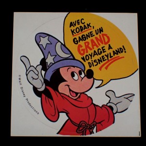 ステッカー・魔法使いのミッキーマウス写真コダック社ディズニーランド旅行を当てよう
