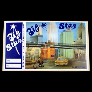 ステッカー・ビッグスター服ジーンズ高層ビル摩天楼アメリカ BIG-STAR JEANS USA