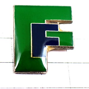 ピンバッジ・アルファベットＦＦ青と緑