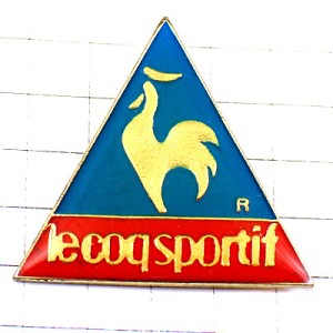 ピンバッジ・ルコックスポルティフ雄鶏にわとり三角ニワトリ鳥 COQSPORTIF LE-COQ-SPORTIF FRANCE