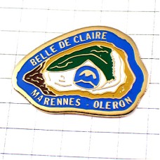 ピンバッジ・カキ牡蠣オイスター貝オレロン島 MARENNES OYSTER OLERON ISLAND FRANCE