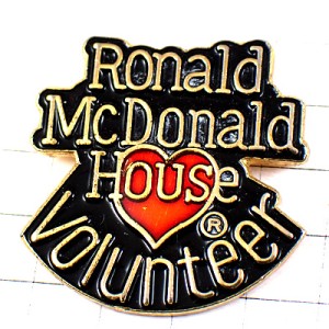ピンバッジ・マクドナルドのボランティア活動ハウス真っ赤なハート