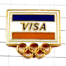 ピンバッジ・ビザVISAカード五輪オリンピック金色ビンテージ中古品スポンサー VISA CREDIT-CARD