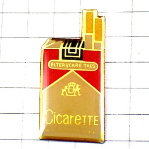 ピンバッジ・タバコ紙パック入り煙草 MARLBORO CICARETTE CIGARETTE