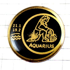 ピンバッジ・星占い水瓶座みずがめ座アストロロジー占星術 AQUARIUS