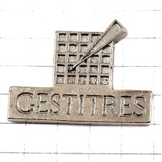 ピンバッジ・方眼シルバー銀色 GESTITRES FRANCE