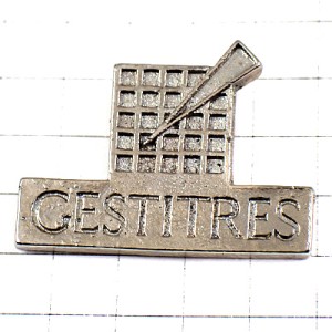 ピンバッジ・方眼シルバー銀色 GESTITRES FRANCE