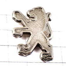 ピンバッジ・プジョー車ライオン銀色シルバー PEUGEOT LOGO FRANCE