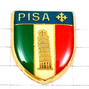 ピンバッジ・紋章ピサの斜塔イタリア国旗色 PISA TOWER ITALIA FLAG