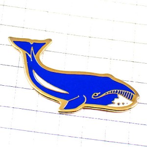 ピンバッジ・青いクジラ鯨ブルー