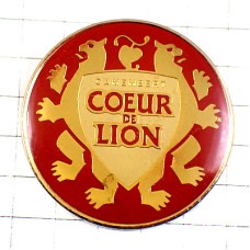 ピンバッジ・ライオンの紋章カマンベールチーズの会社ライオンハート COEUR-DE-LION CAMEMBERT FRANCE