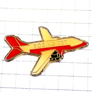 ピンバッジ・飛行機ボーイング７３７旅客機 BOEING-737 BOEING737 BOEING USA