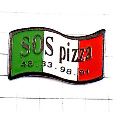 ピンバッジ・ＳＯＳピザ国旗イタリア