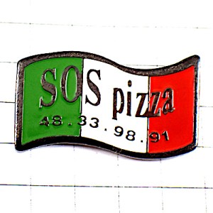 ピンバッジ・ＳＯＳピザ国旗イタリア