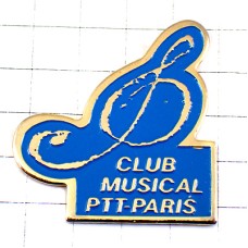 ピンバッジ・音楽ト音記号ミュージック音符 PTT CLUB-MUSICAL PARIS FRANCE