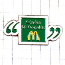 ピンバッジ・マクドナルドＭのサラダ緑 MC-DONALDS SALAD