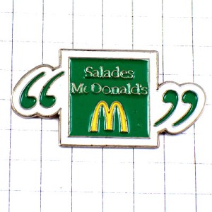 ピンバッジ・マクドナルドＭのサラダ緑 MC-DONALDS SALAD