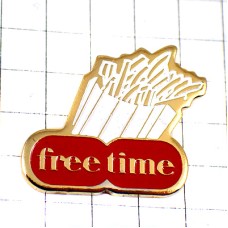 ピンバッジ・フライドポテト自由時間ランチ昼食 FREE-TIME