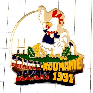 ピンバッジ・フランスVSルーマニア雄鶏ラグビー大会ニワトリ鳥 FRANCE ROUMANIE ROMANIA BEZIER RUGBY