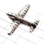 ピンバッジ・小型飛行機シルバー銀色モノモーター単発ピューター製