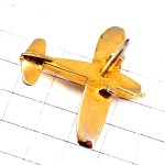 ピンバッジ・飛行機ゴールド金色モノモーター単発