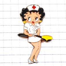 ピンバッジ・ベティブープ看護師さんベティちゃん漫画スプーン薬 BETTY-BOOP