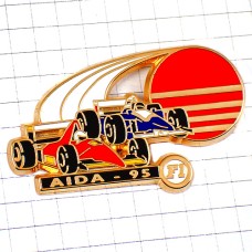 ピンバッジ・AIDAアイダF1サーキット場レース車２台 AIDA CIRCUIT OKAYAMA JAPAN AIDA-1995
